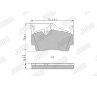 JURID 573769J Kit pastiglie freno, Freno a disco per PORSCHE