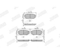 JURID 573782J Kit pastiglie freno, Freno a disco per HYUNDAI,KIA