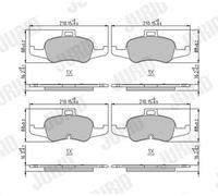 JURID 573786J Kit pastiglie freno, Freno a disco per AUDI