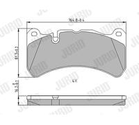 JURID 573799J Kit pastiglie freno, Freno a disco per MASERATI,MERCEDES-BENZ