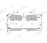 JURID 573801J Kit pastiglie freno, Freno a disco per MAZDA