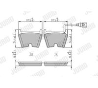 JURID 573809J Kit pastiglie freno, Freno a disco per AUDI