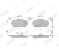 JURID 573833J Kit pastiglie freno, Freno a disco per AUDI,SEAT,SKODA,VW