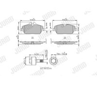 JURID 573841J Kit pastiglie freno, Freno a disco per BMW