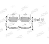 JURID 573843J Kit pastiglie freno, Freno a disco per MERCEDES-BENZ