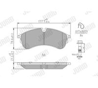 JURID 573844J Kit pastiglie freno, Freno a disco per MAN,VW
