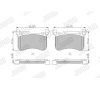 JURID 573851J Kit pastiglie freno, Freno a disco per MERCEDES-BENZ