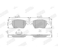 JURID 573852J Kit pastiglie freno, Freno a disco per AUDI,SEAT,VW