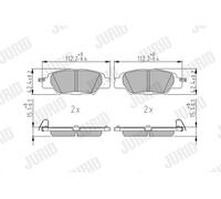 JURID 573858J Kit pastiglie freno, Freno a disco per MAZDA