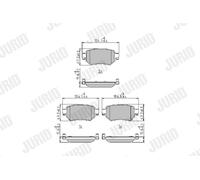 JURID 573917J Kit pastiglie freno, Freno a disco per MAZDA