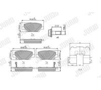 JURID 573918J Kit pastiglie freni Posteriore per FIAT TIPO Schrägheck (356)