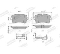 JURID 573945J Kit pastiglie freno, Freno a disco per AUDI