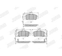 JURID 573970J Kit pastiglie freno, Freno a disco per HONDA