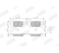 JURID 573973J Kit pastiglie freno, Freno a disco per LEXUS
