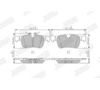 JURID 573977J Kit pastiglie freno, Freno a disco per VOLVO