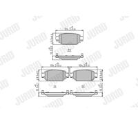 JURID 573983J Kit pastiglie freno, Freno a disco per MAZDA