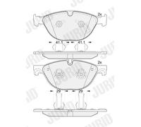 JURID 574005J Kit pastiglie freno, Freno a disco per JAGUAR F-Type