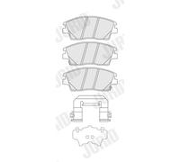 JURID 574012J Kit pastiglie freno, Freno a disco per HYUNDAI,KIA
