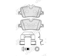JURID 574018J KIT PASTIGLIE FRENO, FRENO A DISCO