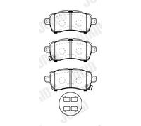 JURID 574037J Kit pastiglie freno, Freno a disco per SUZUKI