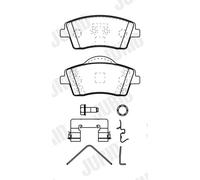 JURID 574040J Kit pastiglie freno, Freno a disco per VOLVO