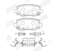 JURID 574045J Kit pastiglie freno, Freno a disco per JEEP