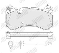 JURID 574098J Kit pastiglie freno, Freno a disco