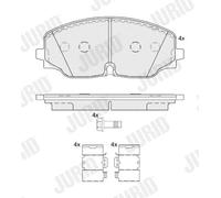 JURID 574119J Kit pastiglie freno, Freno a disco per VW