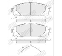 JURID 574206J Kit pastiglie freno, Freno a disco per TOYOTA
