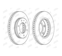 JURID Dischi Freno Anteriore Ø302 MM Ventilato Rivestito per Ford Ranger