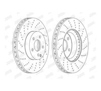 JURID Dischi Freno Anteriori Ø322 Mm Forati/Interni Per Mercedes-Benz E-Class