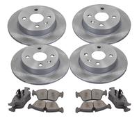 JURID Dischi Freno Pieno Frontale+Posteriore+Pastiglie Freno per Alfa Romeo 156