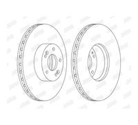 JURID Dischi Frontale Ø320mm Ventilato per Hyundai Santa Fé II CM Grand DM Sm