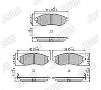 JURID Kit pastiglie freni Anteriore per CHEVROLET KALOS KALOS Tre volumi 573371J