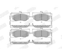 JURID Kit pastiglie freni Anteriore per SUBARU FORESTER (SH) FORESTER (SJ)