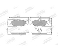 JURID Kit Pastiglie Freno Freni a Disco per Jaguar XK8 Convertible X100 4.0