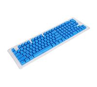 Juroupi 117 Tasti Keycaps Oem Altezza Oem a Due Colori Dispicità di Iniezione Opq Keycaps Opaco per 61/64/68/71/78/82/84/87 Tasti Tastiera Blu Lettere Blu Bianche (#6)
