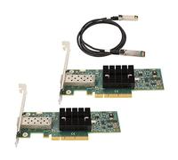 JUROUPI 2PCS MNPA19 10GB SFP+ Scheda di Rete PCIE con Scheda Adattatore di Rete con Cavo di Conversione da 3,28 Piedi per per PC