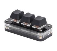 Juroupi 3 Key Mini KeyPad Industrial USB Switch Blu Personalizzato Casice di Gioco Programmabile con Luce RGB