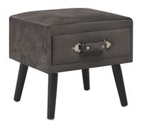 Juroupi Comodino Grigio 40x35x40 cm in Velluto,Comodino,Comodino Camera da Letto,Comodino Moderno-247542