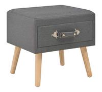 Juroupi Comodino Grigio Scuro 40x35x40 cm in Tessuto,Comodino,Comodino Camera da Letto,Comodino Moderno-247535
