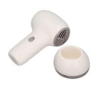 JUROUPI Cordless per Bambini Asciugacapelli a 2 velocità a Basso Costo a Basso Rumore Silenzioso Silenzio del Cucciolo Portatile per Neonato per Bambino Bianco e Grigio (Bianco