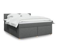 Juroupi Giroletto a Molle con Materasso Grigio Scuro 180x200 cm Tessuto,Giroletto a Molle con Materasso,Letto Moderno Struttura,Letto Giroletto Telaio,Letto Struttura-3289060