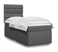 Juroupi Giroletto a Molle con Materasso Grigio Scuro 80x200 cm Tessuto,Giroletto a Molle con Materasso,Letto Moderno Struttura,Letto Giroletto Telaio,Letto Struttura-3293415
