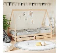 Juroupi Giroletto Bambini con Cassetti 80x200 cm Legno Massello di Pino,Mobili,Mobili per bebè e bimbi,Lettini e letti per bimbi-834465