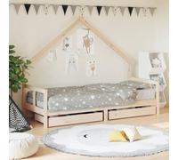 Juroupi Giroletto Bambini con Cassetti 80x200 cm Legno Massello di Pino,Mobili,Mobili per bebè e bimbi,Lettini e letti per bimbi-834549