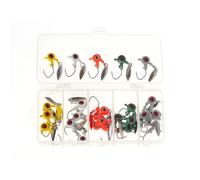 Juroupi Giurupi 25pcs Jig Teste Kit Kit Esche per la Pesca in Acqua Dolce con Imitazione Pesce Dipinto di Pesca Ganci per Bassi Crappie 0,14 Once/0,08oz (3.9g)