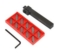 Juroupi MGEHR1212-3 Portautensili per Troncatura per Tornio con Taglio e Scanalatura con Inserti da 10 Pezzi