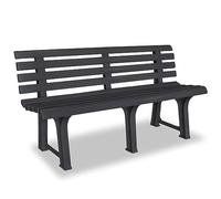 Juroupi Panchina da Giardino 145,5 cm in Plastica Antracite,Panche da Giardino,Panchina da Giardino,Panchina da Giardino da Esterno-43585