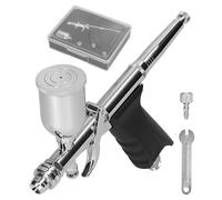 Juroupi Spazzola per Aria Portatile Jurupi T217BA Kit Portatile con Tazze di Vernice 15 Cc per Modelli di Automobili la Pittura la Pittura Torta Decorazioni Decorare (0,5 mm)